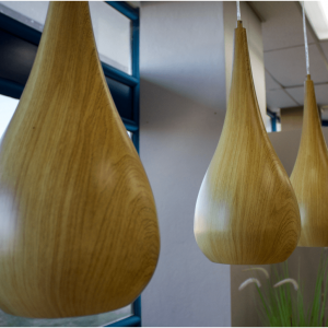 Hanging Wooden Bulb Lights