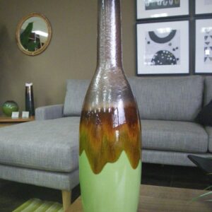 Green and Brown Glazed Vase