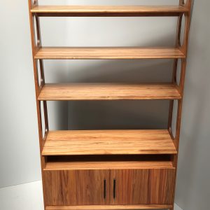 Retro style shelf with cabinet